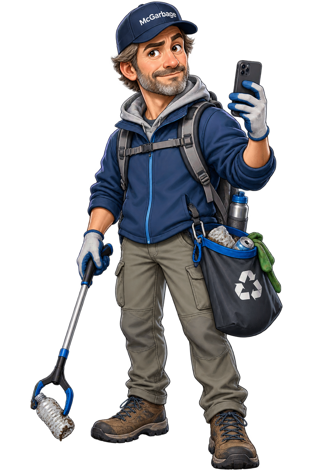 Helmut Mc. Garbage, the project's environmental scout